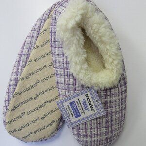 Women's Snoozies!  Purple Sparkle Tweed Print Slippers Multiple Sizes Available